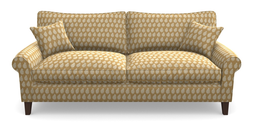 Product photograph of Waverley Scroll Arm 4 Seater Sofa In Cloth 21 - Oak Leaf - Quince from Sofas and Stuff Limited