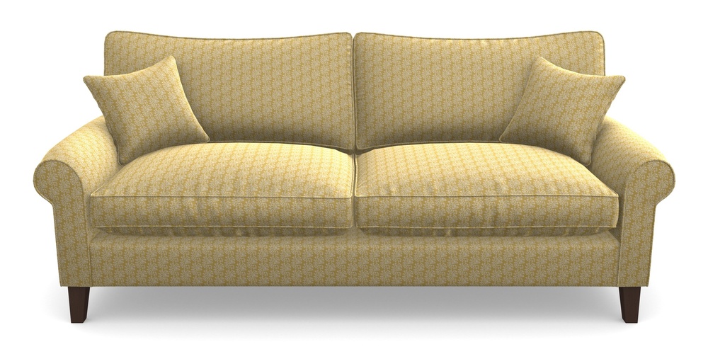 Product photograph of Waverley Scroll Arm 4 Seater Sofa In Cloth 21 - Spring Twig - Canary from Sofas and Stuff Limited