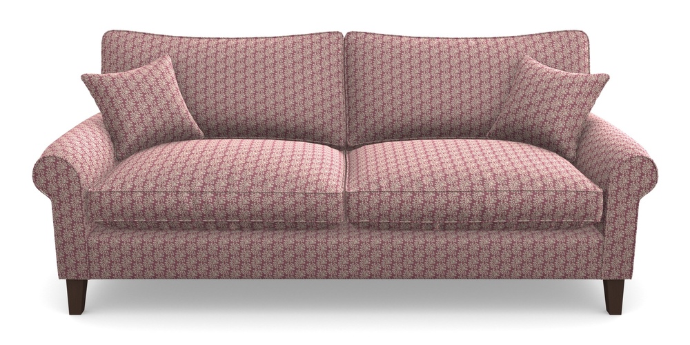 Product photograph of Waverley Scroll Arm 4 Seater Sofa In Cloth 21 - Spring Twig - Cassis from Sofas and Stuff Limited