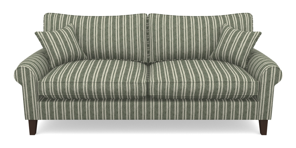 Product photograph of Waverley Scroll Arm 4 Seater Sofa In Cloth 22 - Barcode - Courgette from Sofas and Stuff Limited