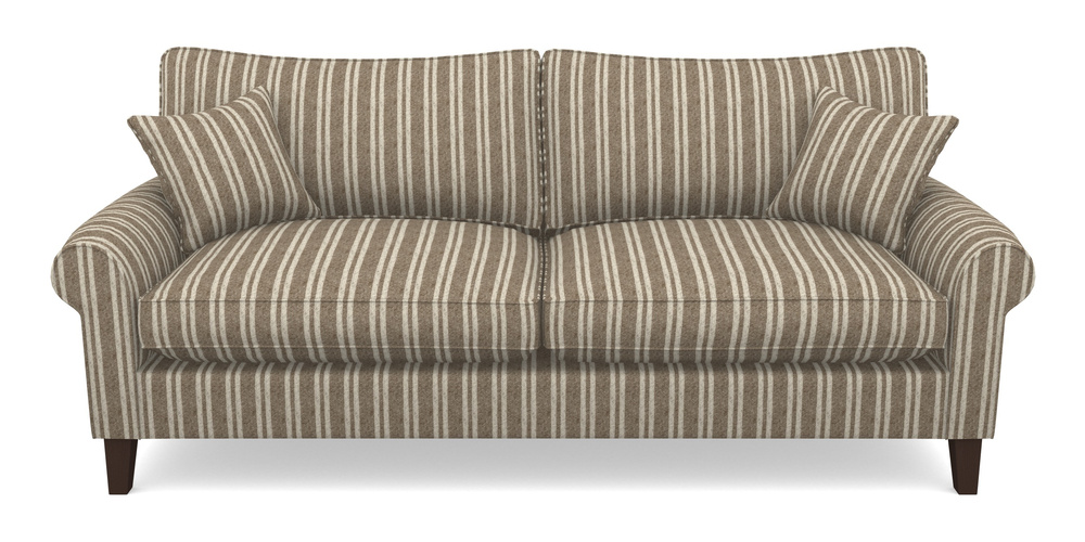 Product photograph of Waverley Scroll Arm 4 Seater Sofa In Cloth 22 - Barcode - Peat from Sofas and Stuff Limited
