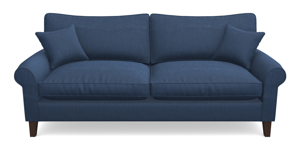 Product photograph of Waverley Scroll Arm 4 Seater Sofa In Clever Tough And Eco Velvet - Agean from Sofas and Stuff Limited