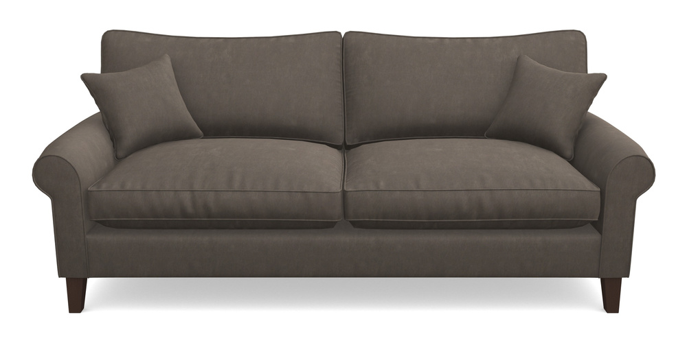 Product photograph of Waverley Scroll Arm 4 Seater Sofa In Clever Tough And Eco Velvet - Chrome from Sofas and Stuff Limited