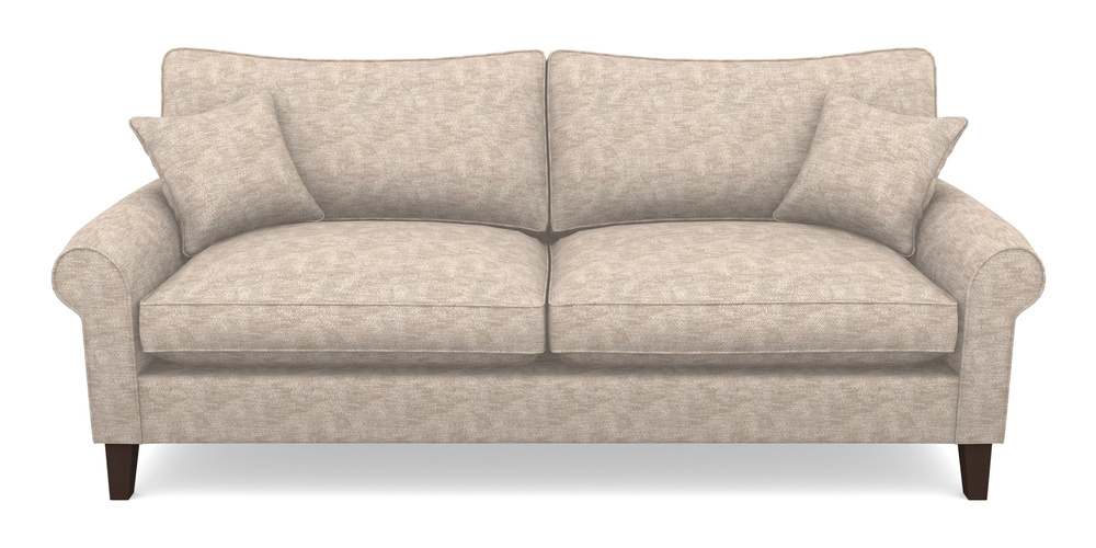 Product photograph of Waverley Scroll Arm 4 Seater Sofa In Cloth 20 - Design 4 - Natural Slub from Sofas and Stuff Limited