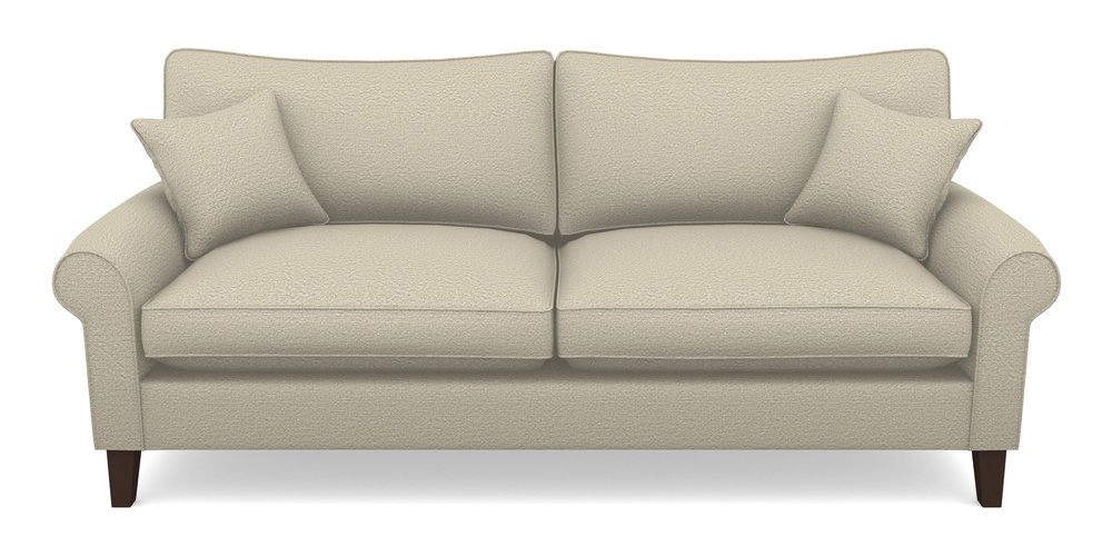 Product photograph of Waverley Scroll Arm 4 Seater Sofa In Cloth 20 - Design 6 - Natural Linen from Sofas and Stuff Limited