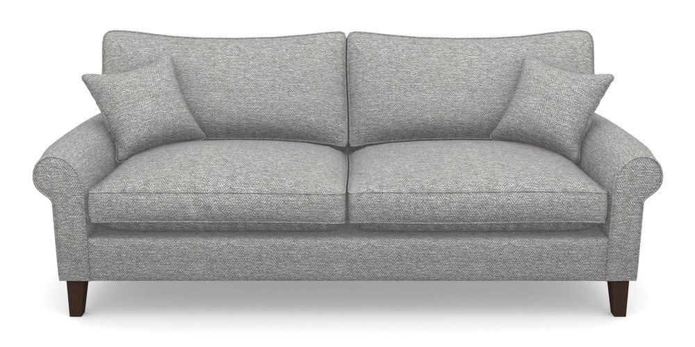 Product photograph of Waverley Scroll Arm 4 Seater Sofa In Dundee Herringbone - Marble from Sofas and Stuff Limited