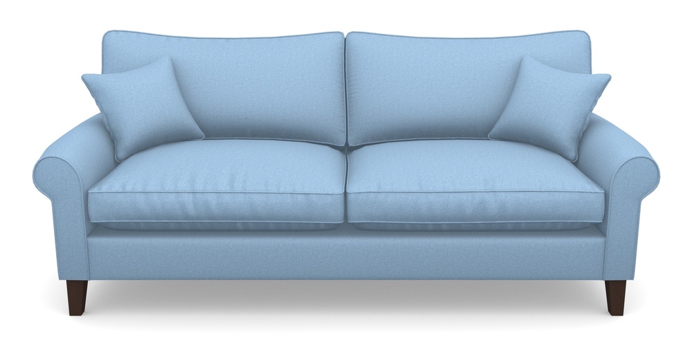 Product photograph of Waverley Scroll Arm 4 Seater Sofa In Eco Washable Cotton - Cornflower from Sofas and Stuff Limited