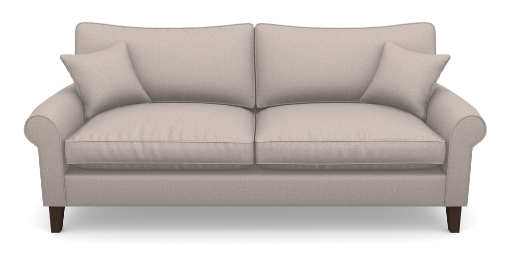 Product photograph of Waverley Scroll Arm 4 Seater Sofa In Eco Washable Cotton - Mink from Sofas and Stuff Limited