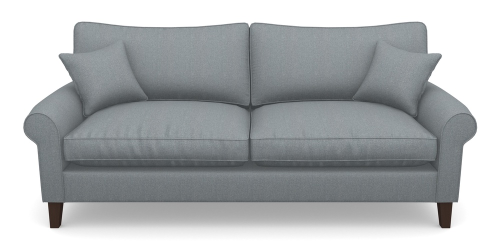 Product photograph of Waverley Scroll Arm 4 Seater Sofa In Eco Washable Cotton - Pebble from Sofas and Stuff Limited