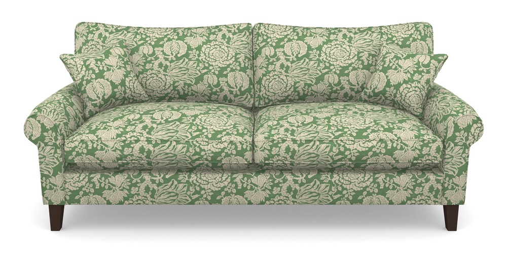 Product photograph of Waverley Scroll Arm 4 Seater Sofa In V A Brompton Collection - Flowering Kale - Basil from Sofas and Stuff Limited