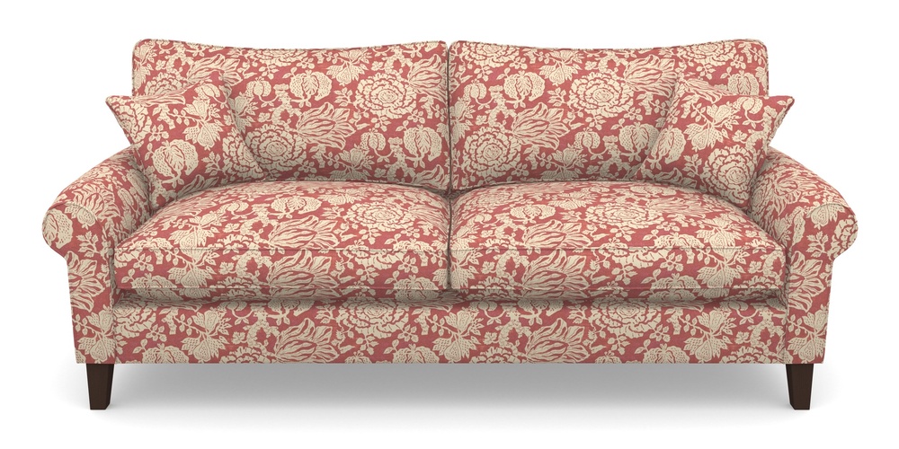 Product photograph of Waverley Scroll Arm 4 Seater Sofa In V A Brompton Collection - Flowering Kale - Chilli from Sofas and Stuff Limited