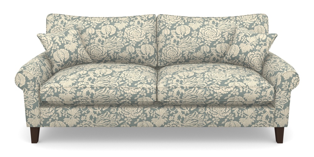 Product photograph of Waverley Scroll Arm 4 Seater Sofa In V A Brompton Collection - Flowering Kale - Pebble from Sofas and Stuff Limited