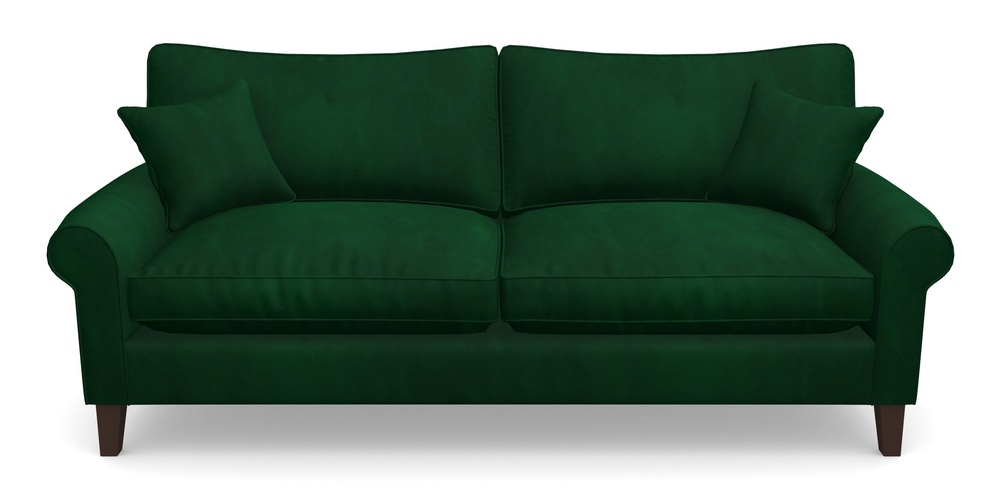 Product photograph of Waverley Scroll Arm 4 Seater Sofa In House Clever Velvet - Fern from Sofas and Stuff Limited
