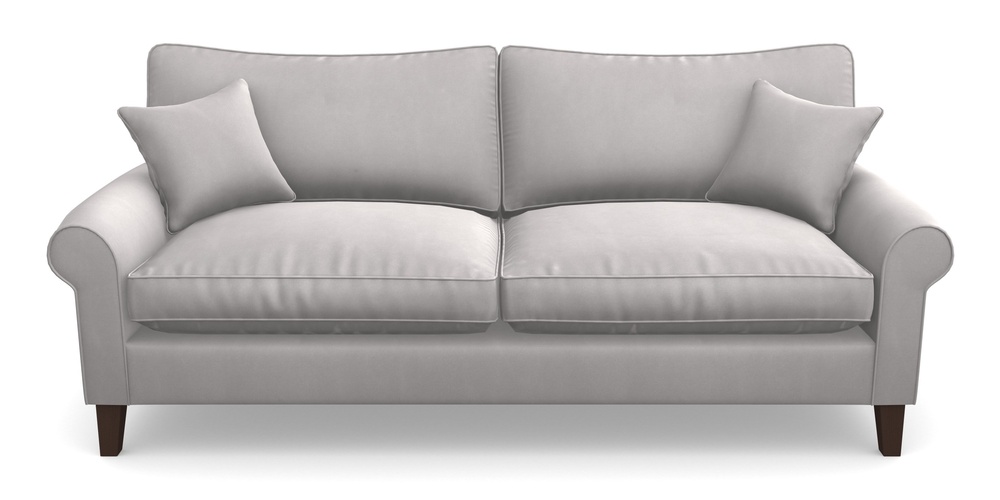 Product photograph of Waverley Scroll Arm 4 Seater Sofa In House Clever Velvet - Mist from Sofas and Stuff Limited