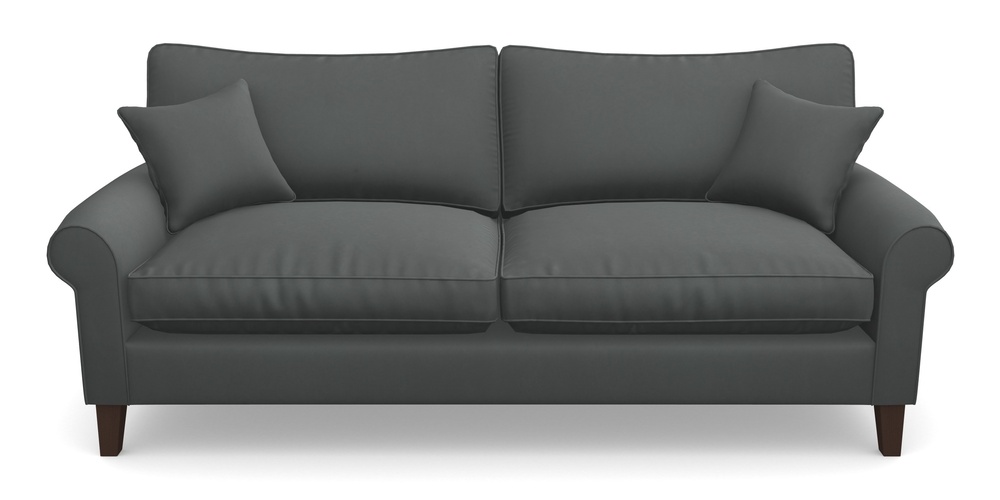 Product photograph of Waverley Scroll Arm 4 Seater Sofa In House Clever Velvet - Slate from Sofas and Stuff Limited