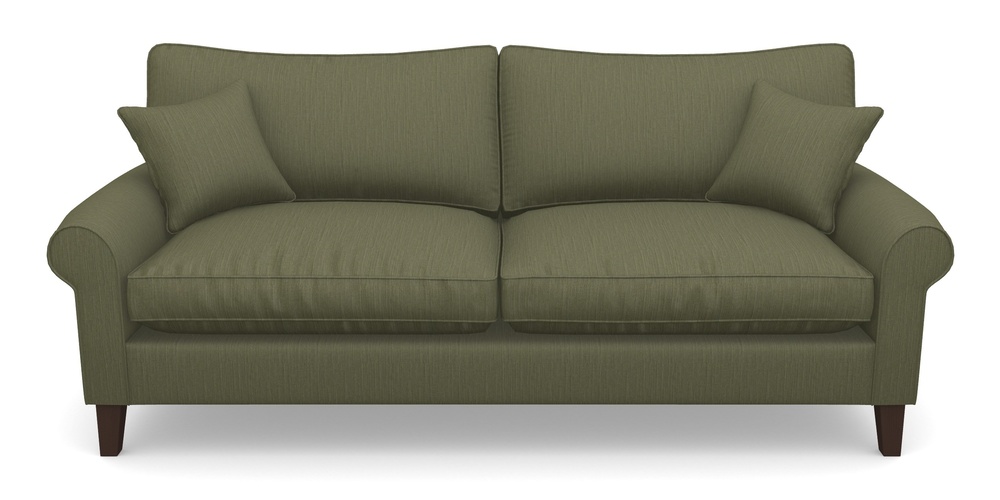 Product photograph of Waverley Scroll Arm 4 Seater Sofa In Herringbone - Army from Sofas and Stuff Limited