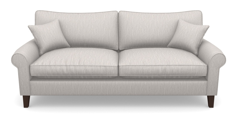 Product photograph of Waverley Scroll Arm 4 Seater Sofa In Herringbone - Oyster from Sofas and Stuff Limited