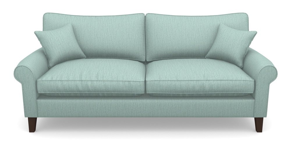 Product photograph of Waverley Scroll Arm 4 Seater Sofa In Herringbone - Reef from Sofas and Stuff Limited