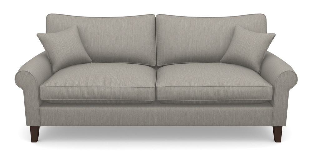 Product photograph of Waverley Scroll Arm 4 Seater Sofa In Herringbone - Shadow from Sofas and Stuff Limited