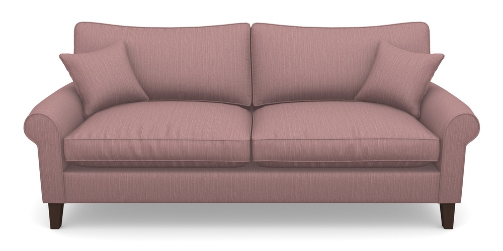 Product photograph of Waverley Scroll Arm 4 Seater Sofa In Herringbone - Thistle from Sofas and Stuff Limited