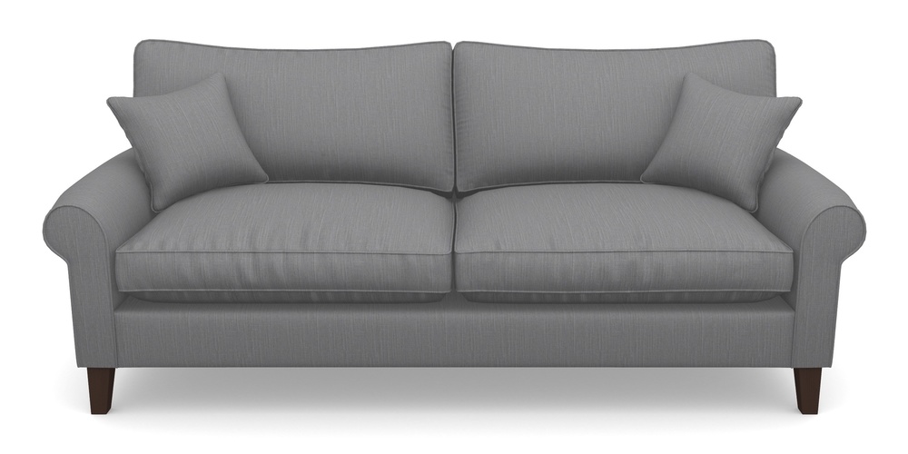 Product photograph of Waverley Scroll Arm 4 Seater Sofa In Herringbone - Thunder from Sofas and Stuff Limited