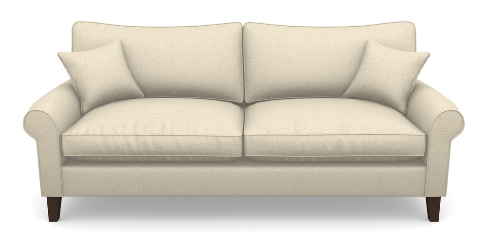 Product photograph of Waverley Scroll Arm 4 Seater Sofa In House Linen 2 - Natural from Sofas and Stuff Limited
