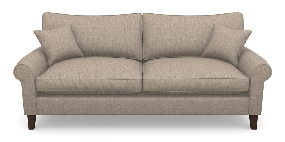 Product photograph of Waverley Scroll Arm 4 Seater Sofa In House Plain - Nutmeg from Sofas and Stuff Limited