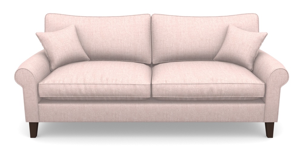 Product photograph of Waverley Scroll Arm 4 Seater Sofa In House Plain - Rose from Sofas and Stuff Limited