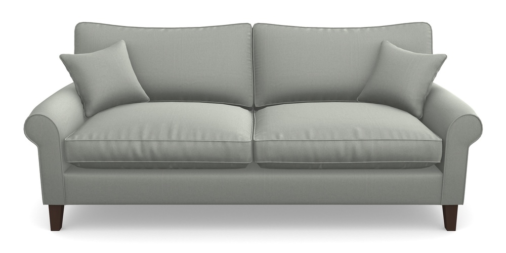 Product photograph of Waverley Scroll Arm 4 Seater Sofa In House Velvet - Elephant from Sofas and Stuff Limited