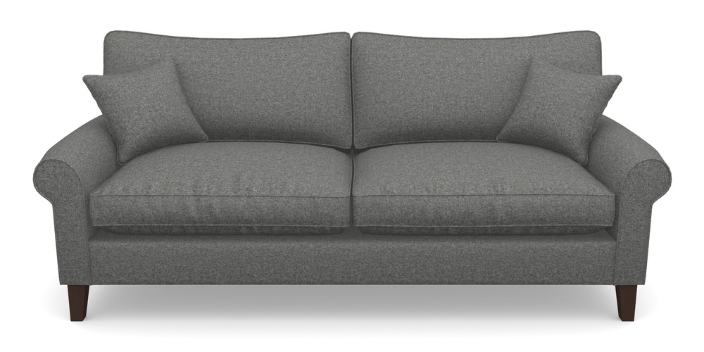 Product photograph of Waverley Scroll Arm 4 Seater Sofa In House Wool - Nickel from Sofas and Stuff Limited