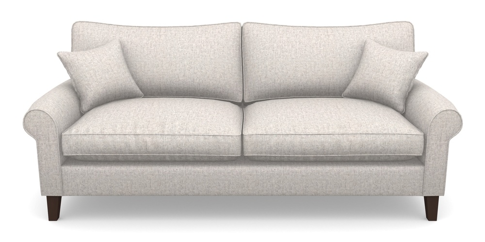 Product photograph of Waverley Scroll Arm 4 Seater Sofa In House Wool - Pebble from Sofas and Stuff Limited