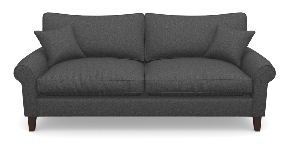 Product photograph of Waverley Scroll Arm 4 Seater Sofa In House Wool - Slate from Sofas and Stuff Limited