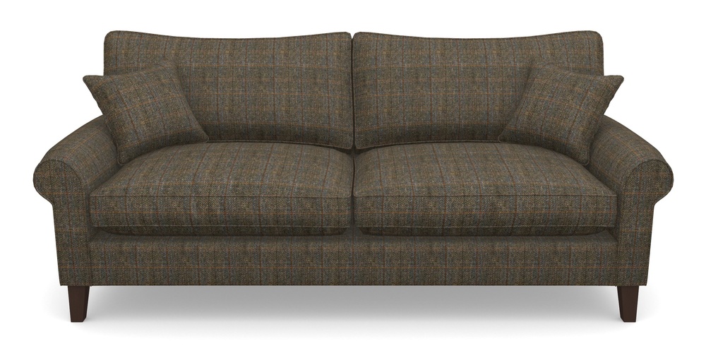 Product photograph of Waverley Scroll Arm 4 Seater Sofa In Harris Tweed House - Harris Tweed House Blue from Sofas and Stuff Limited