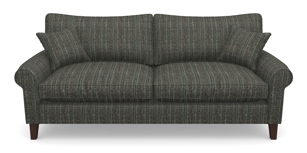 Product photograph of Waverley Scroll Arm 4 Seater Sofa In Harris Tweed House - Harris Tweed House Grey from Sofas and Stuff Limited