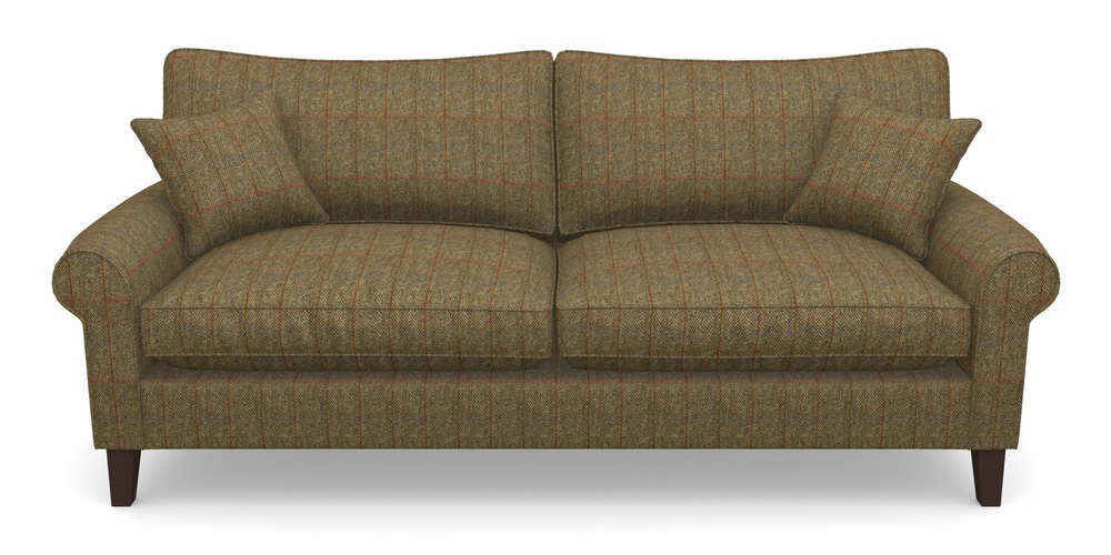 Product photograph of Waverley Scroll Arm 4 Seater Sofa In Harris Tweed House - Harris Tweed House Green from Sofas and Stuff Limited