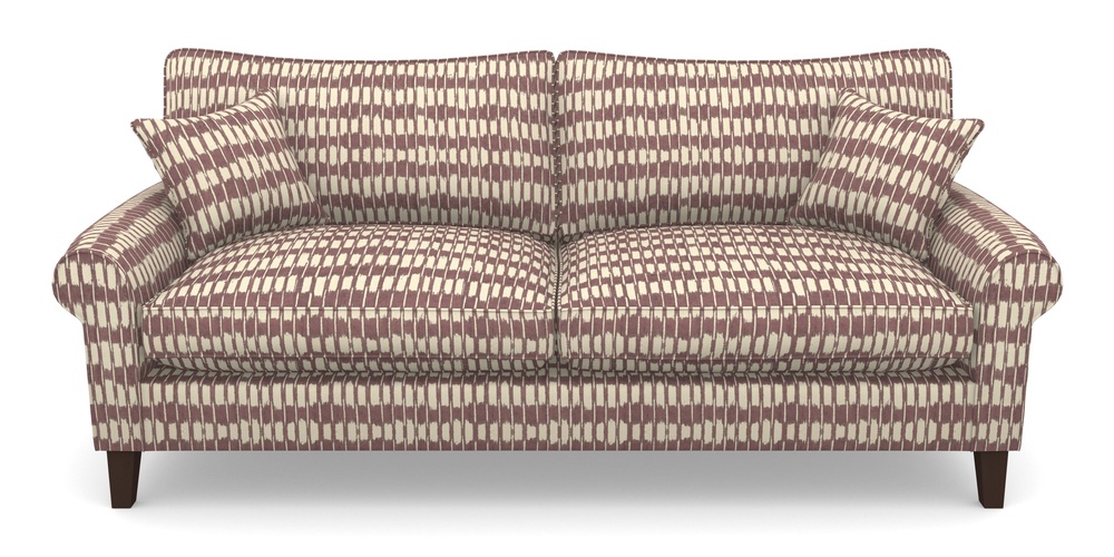 Product photograph of Waverley Scroll Arm 4 Seater Sofa In V A Brompton Collection - Ikat - Cacao from Sofas and Stuff Limited