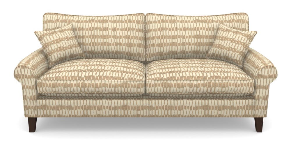 Product photograph of Waverley Scroll Arm 4 Seater Sofa In V A Brompton Collection - Ikat - Assam Tea from Sofas and Stuff Limited