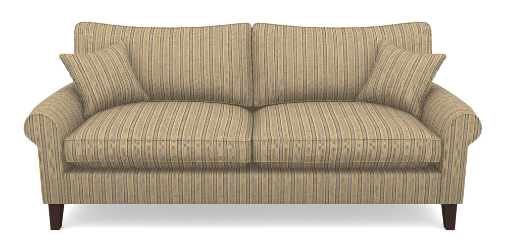 Product photograph of Waverley Scroll Arm 4 Seater Sofa In Cloth 22 Weaves - North Cascades - Amber from Sofas and Stuff Limited