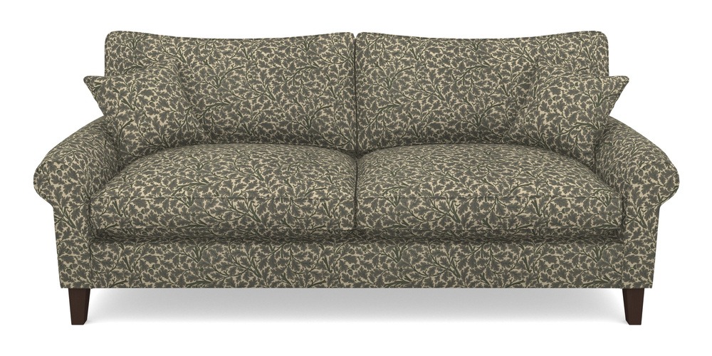 Product photograph of Waverley Scroll Arm 4 Seater Sofa In V A Drawn From Nature Collection - Oak Tree - Dark Green from Sofas and Stuff Limited