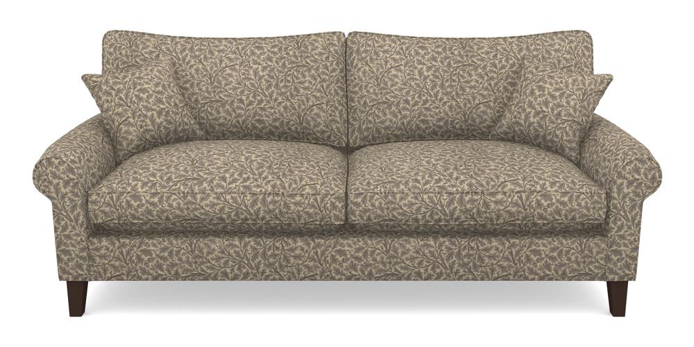 Product photograph of Waverley Scroll Arm 4 Seater Sofa In V A Drawn From Nature Collection - Oak Tree - Grey from Sofas and Stuff Limited