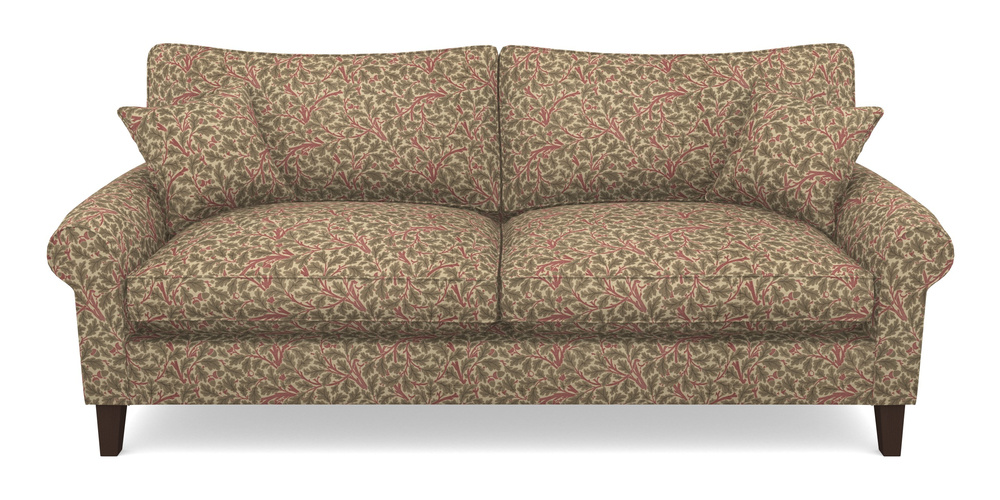 Product photograph of Waverley Scroll Arm 4 Seater Sofa In V A Drawn From Nature Collection - Oak Tree - Red from Sofas and Stuff Limited