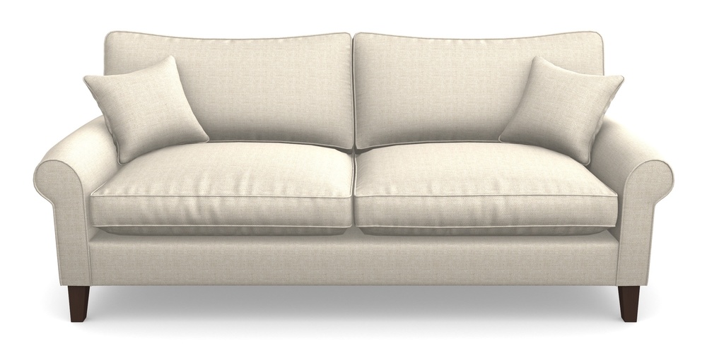 Product photograph of Waverley Scroll Arm 4 Seater Sofa In Sole Linen - Natural from Sofas and Stuff Limited