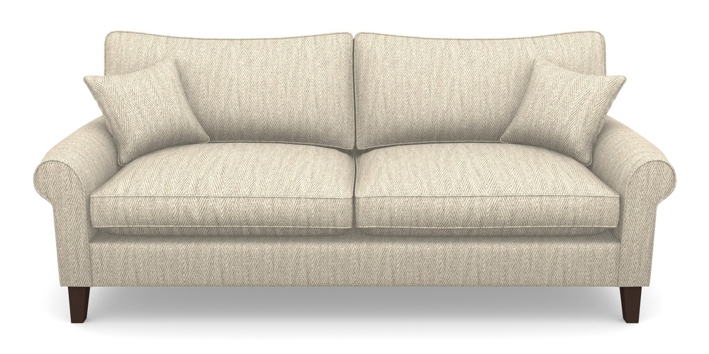 Product photograph of Waverley Scroll Arm 4 Seater Sofa In Swaledale - Linen from Sofas and Stuff Limited