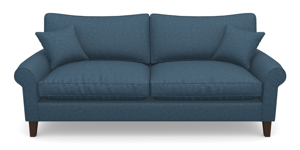 Product photograph of Waverley Scroll Arm 4 Seater Sofa In Soft Wool - Denim from Sofas and Stuff Limited