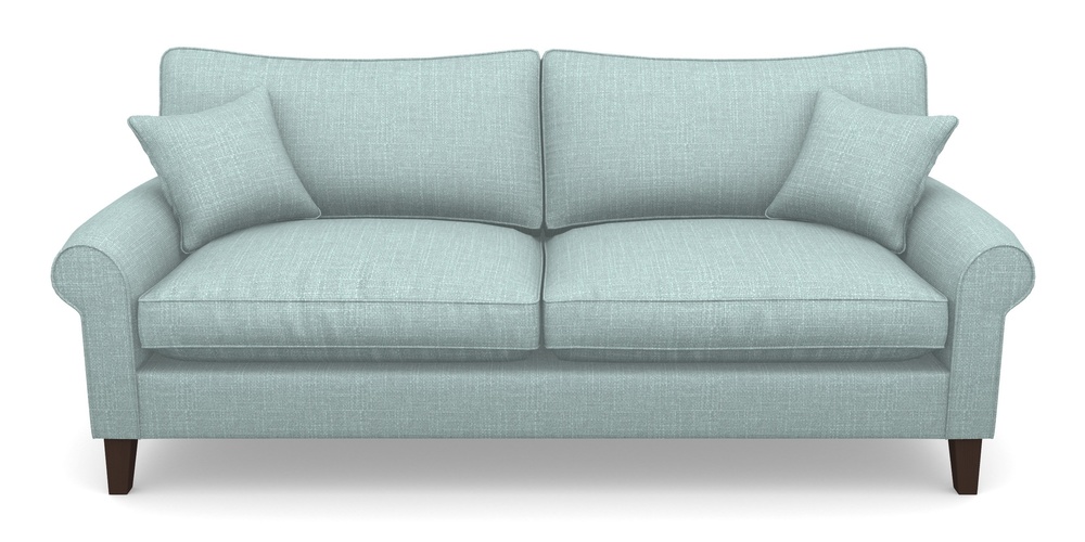 Product photograph of Waverley Scroll Arm 4 Seater Sofa In Tough As Houses - Soft Teal from Sofas and Stuff Limited