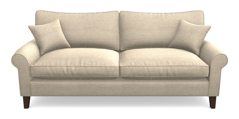 Product photograph of Waverley Scroll Arm 4 Seater Sofa In Textured Velvet - Almond from Sofas and Stuff Limited