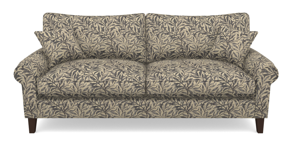 Product photograph of Waverley Scroll Arm 4 Seater Sofa In V A Drawn From Nature - Willow Bough Large - Navy from Sofas and Stuff Limited