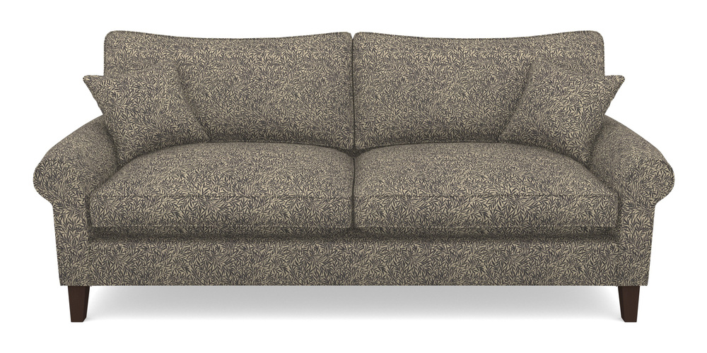 Product photograph of Waverley Scroll Arm 4 Seater Sofa In V A Drawn From Nature Collection - Willow - Navy from Sofas and Stuff Limited