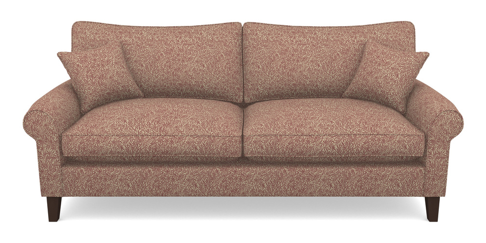 Product photograph of Waverley Scroll Arm 4 Seater Sofa In V A Drawn From Nature Collection - Willow - Red from Sofas and Stuff Limited