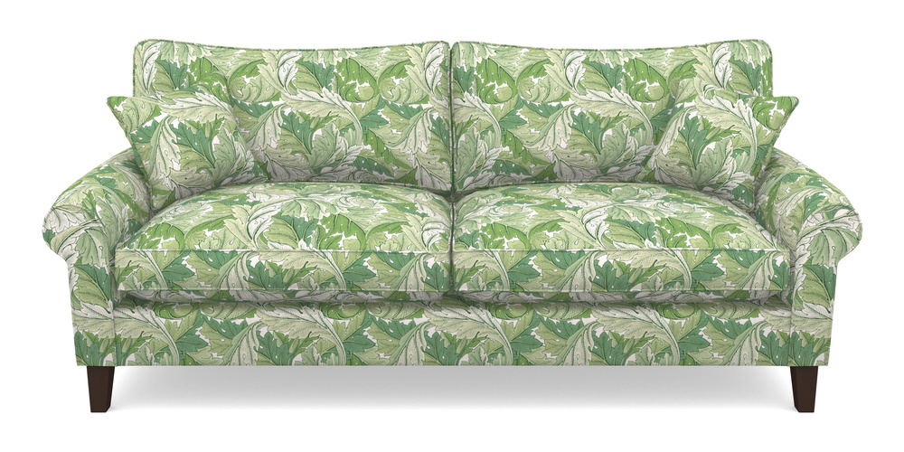 Product photograph of Waverley Scroll Arm 4 Seater Sofa In William Morris Collection - Acanthus - Leaf Green from Sofas and Stuff Limited